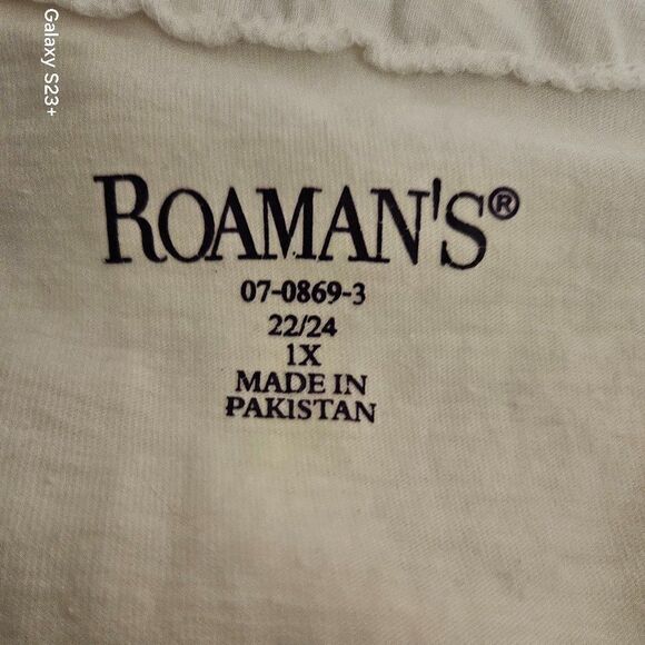 ROAMAN"S 1X PIT TO PIT 25 LENGTH 33 EX COND  WHITE - Picture 4 of 4